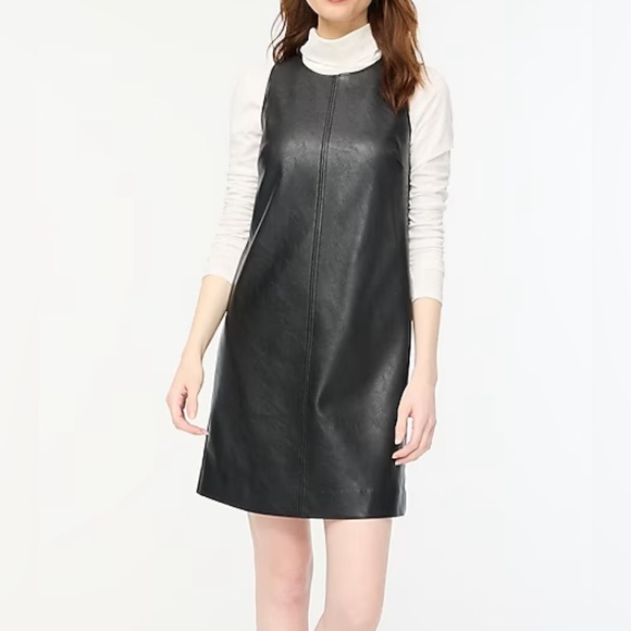 NEW J Crew Faux-leather shift dress!!! - Picture 3 of 7